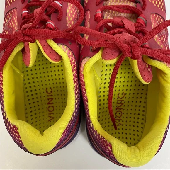 VIONIC 335 Elation 1.0 Walker Sneaker Shoes Size 8 Red Pink Purple Yellow White - Picture 13 of 13